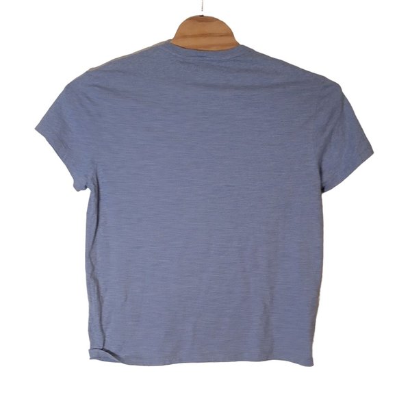 Polo Ralph Lauren V Neck Tee Shirt Classic Fit Blue Short Sleeve Size Large Men - Picture 3 of 5